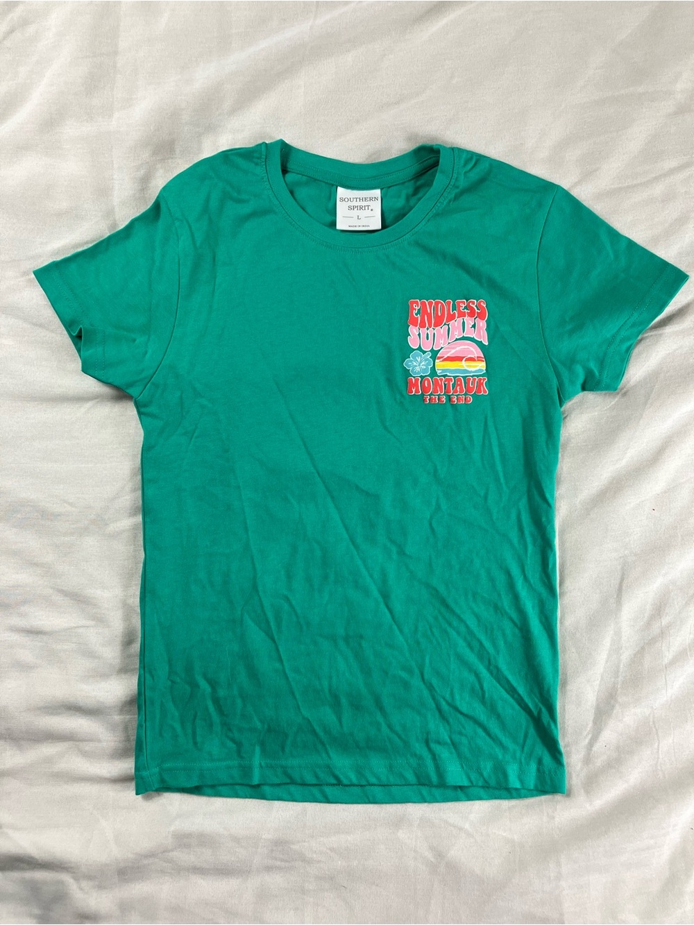 Southern Spirit Green Montauk Endless Summer Graphic T-Shirt